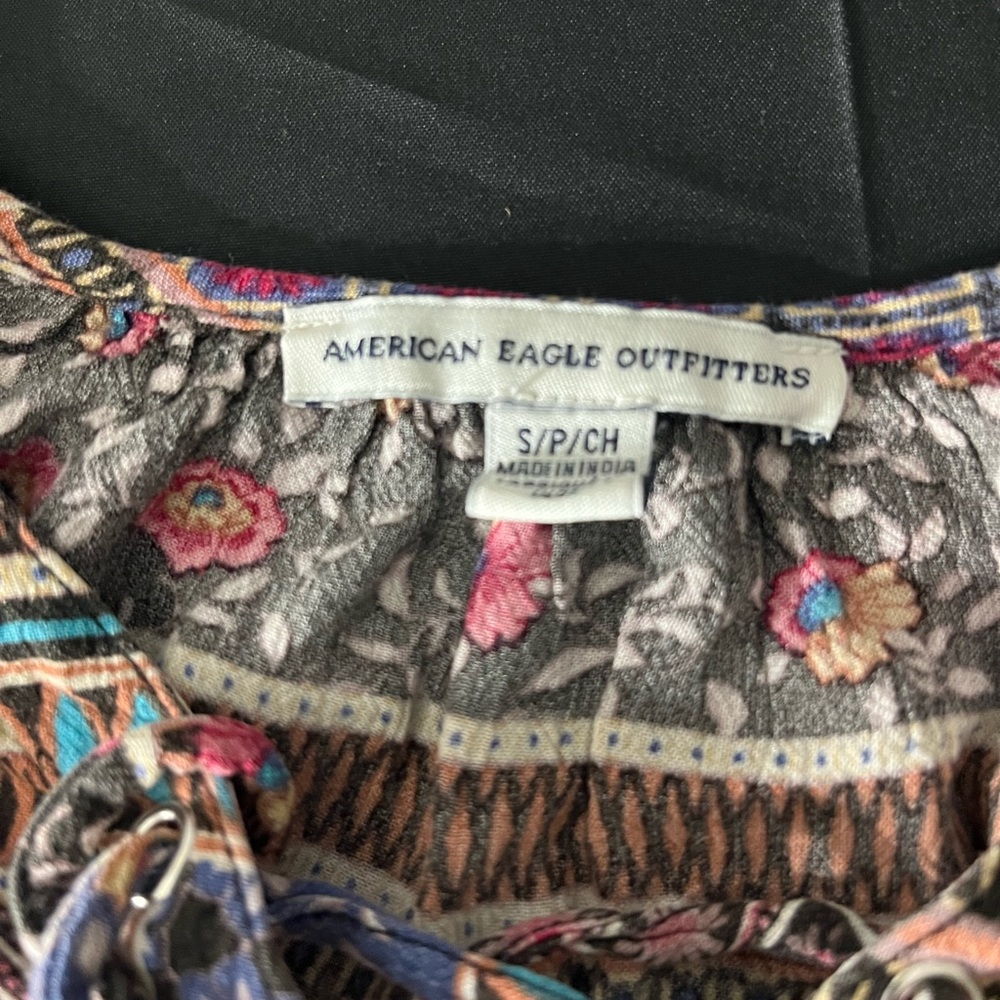American Eagle Outfitters Floral Patchwork Blouse - Picture 2 of 3